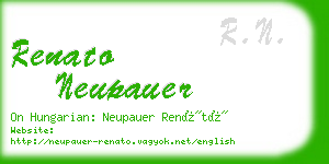 renato neupauer business card
